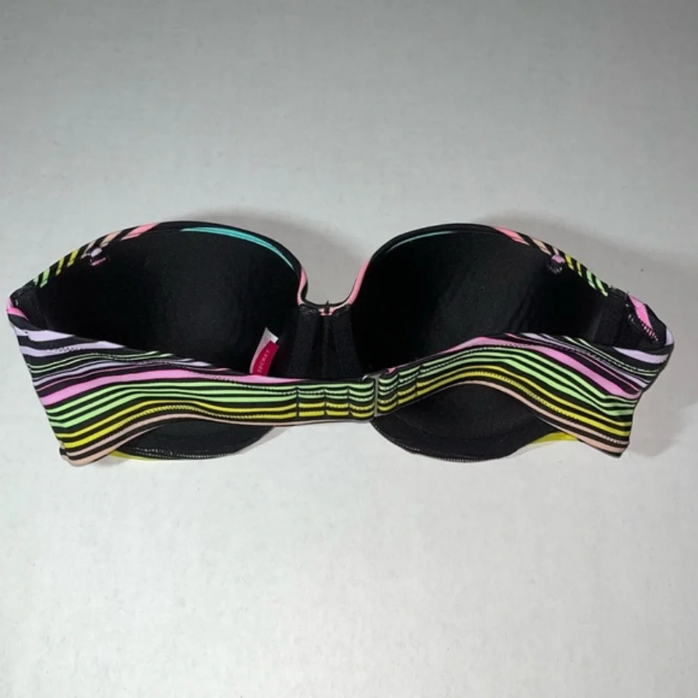 Victoria’s Secret Striped Underwire Bikini‎ Top Size 36C